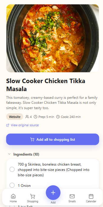 Bubsby recipes view